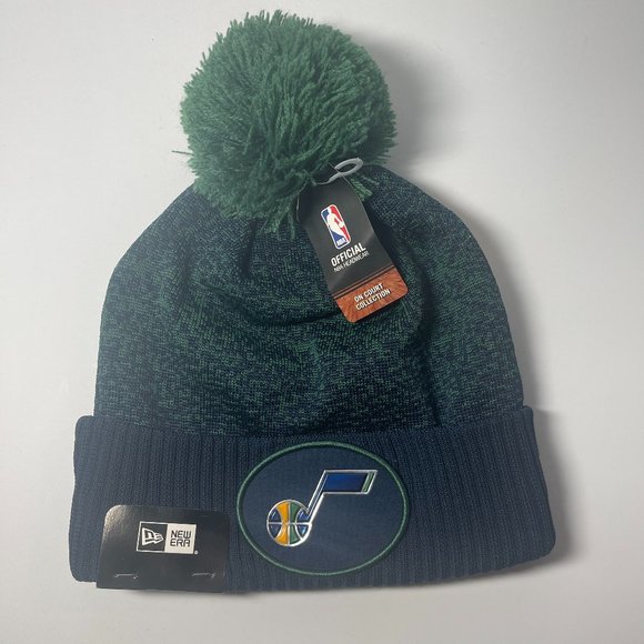 Utah Jazz New Era Knit Hat with Pom - Picture 1 of 5